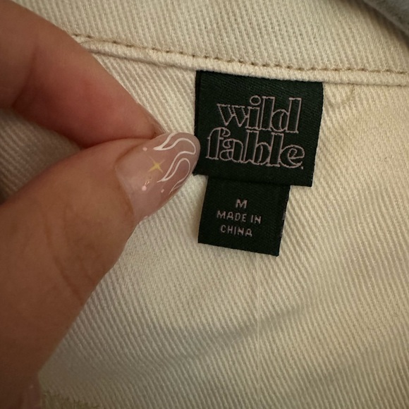 Target wild fable white denim romper- NWT sz M - Picture 5 of 6